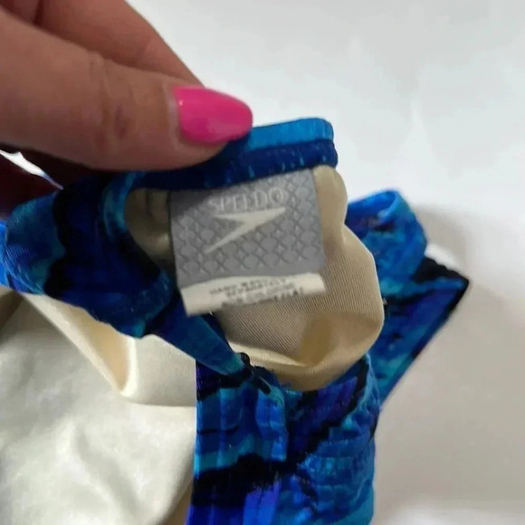 Speedo one piece blue swimsuit size 6 - Picture 5 of 6